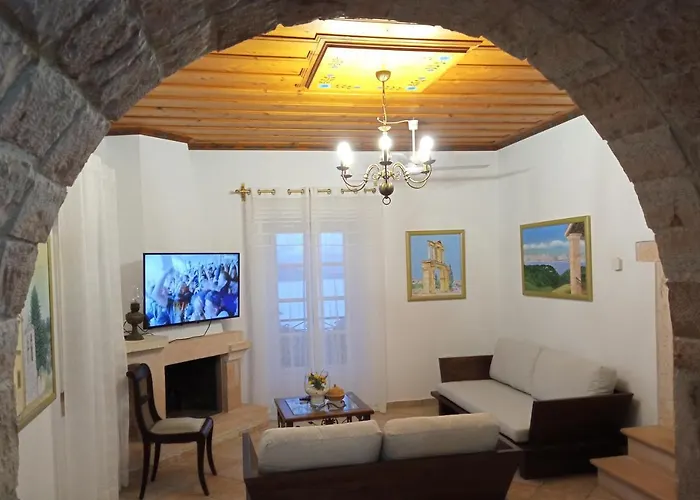 Traditional Stone Olympia Sea View Private Pool Villa