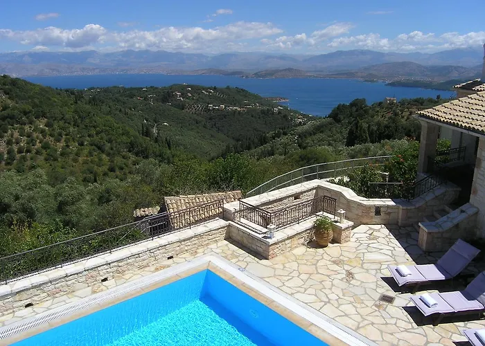 Villa Traditional Stone Olympia Sea View Private Pool *