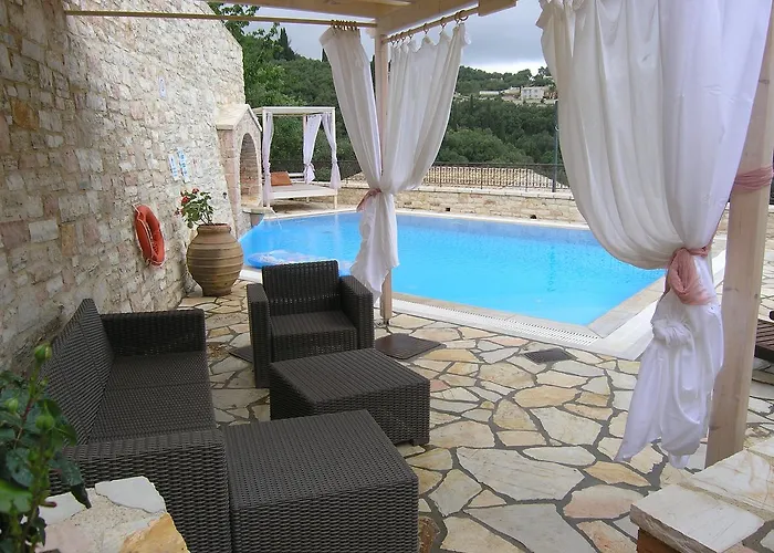 Traditional Stone Olympia Sea View Private Pool Villa