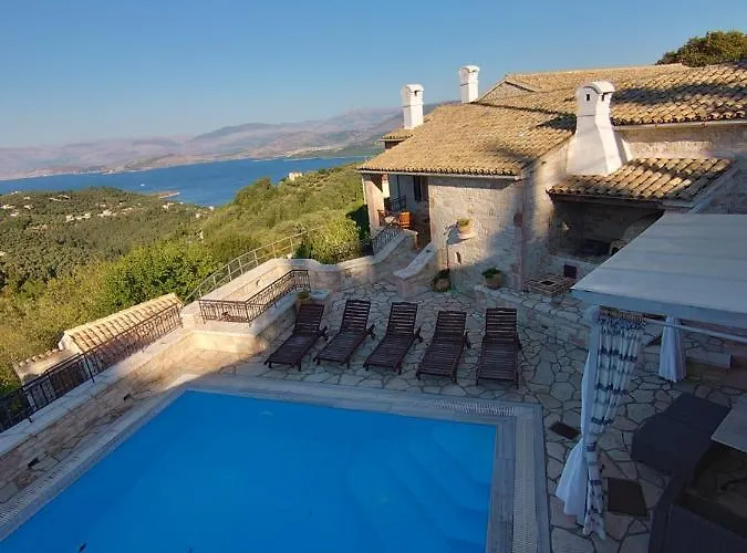 Traditional Stone Olympia Sea View Private Pool *