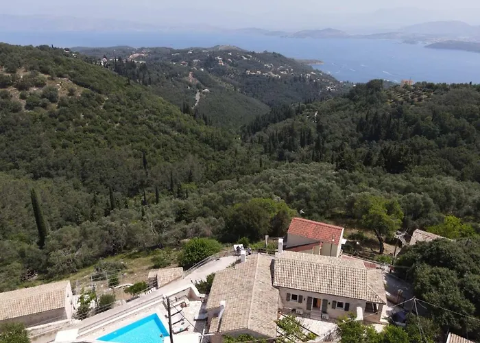 Villa Traditional Stone Olympia Sea View Private Pool Viggla