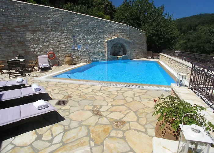 Traditional Stone Olympia Sea View Private Pool Viggla