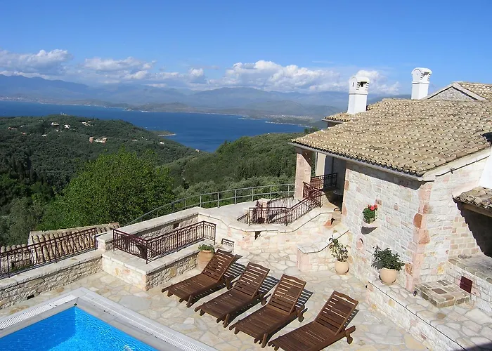 Traditional Stone Olympia Sea View Private Pool Villa