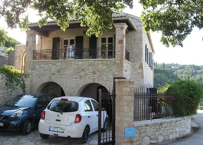 Villa Traditional Stone Olympia Sea View Private Pool Viggla